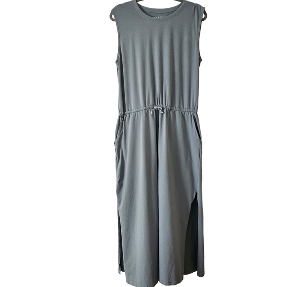 Pact Organic Cotton Knit Maxi Dress XL Blue Grey - Picture 1 of 9